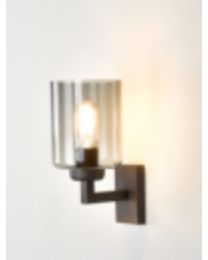 Landelijke Wandlamp Met Gefumeerd Glas