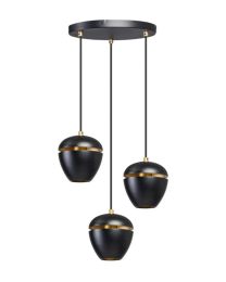 Lampe Pendante Luxueuse, Noir Et Or