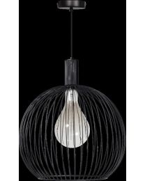 Hanglamp Rond Wire Thinking, 1 Lichtpunt 50cm, Zwart