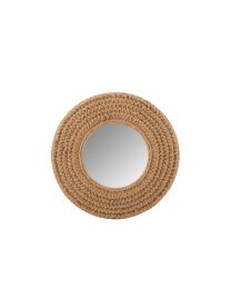 Spiegel Rond Geweven Jute Naturel Large