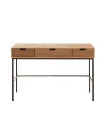 Console 3 Drawers Wood/metal Natural