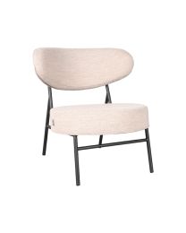 Fauteuil Charles En Tissu Bouclette Naturel