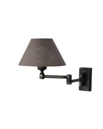 Wandlamp Met Draaiarm En Stoffen Kap