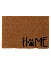 Door Mat Home Coconut Natural/black