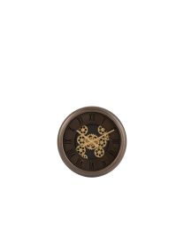 Clock Radars Roman Numerals Metal Brown/gold