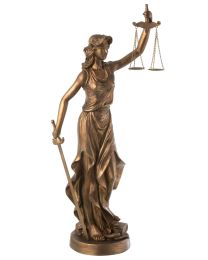 Femme Justice Resine Cuivre Large