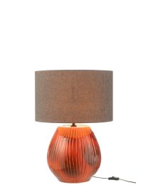 Lampe + Abat-jour Akane Ceramique Rouge Small