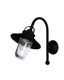 Outdoor Wall Lamp In Black Finish Dia 20cm