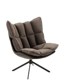 Chair Relax Cushion On Frame Textile/metal Grey