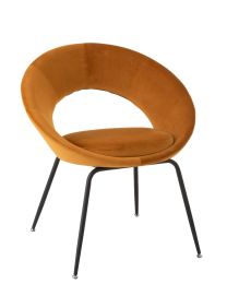 Chair Round Metal/textile Ochre