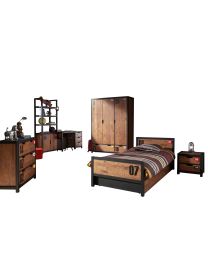 This Alex-combination Contains A  Nightstand * And A  Bed 90x200cm * And A  Underbed * And A  Desk * And A  3 Door Wardrobe * And A  Bookcase * And A  Chest 3 Drawers *