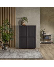 Eiken Tv Kast Met 3 Deuren In Dark Wenge Kleur