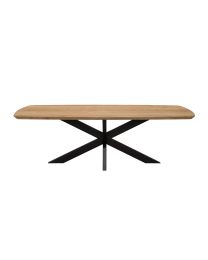 Wooden Teak Table 220cm With Metal Base