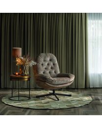 Relax Fauteuil Met Knopen, Taupe