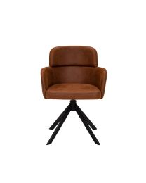 Fauteuil Pivotant En Tapisserie D'ameublement Brun Taureau - Par 2