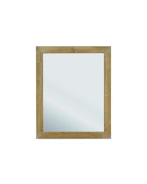 Miroir En Vieux Pin, Finition Olive