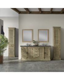 Cabinet Old Pine Olive With Stone 2 Sinks