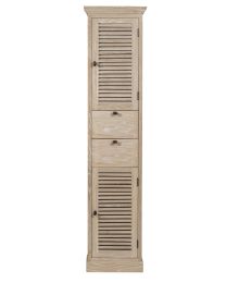 Cupboard 2 Drs 2 Drw Louvered Oak Right