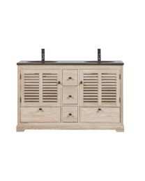 Wash Table 2 Drs 5 Drw Louvered Oak