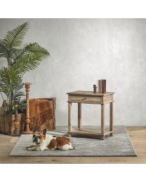 Country Night Table In Weathered Oak.