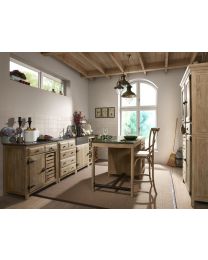 Modular Rural Pool House Kitchen, Hanging Cabinet With Door Left