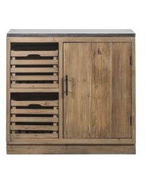 Meuble De Cuisine Pin Nature 1 Porte 2 Tiroirs