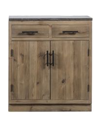 Meuble De Cuisine Pin Nature 2 Portes 2 Tiroirs