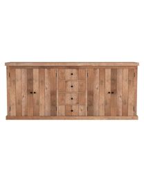 Sideboard In Recycled Teak, 4 Doors And 4 Drawers