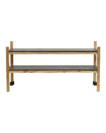 Rack Teck Naturel Sur Pied