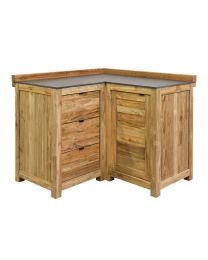 Outdoor Kitchen Corner Element In Teak