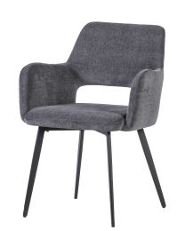 Fauteuil à Dossier Ouvert En Tissu Gris - Par 2