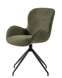 Chaise Pivotant Rembourré Couleur Vert Foncé - Par 2