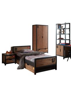 This Alex-combination Contains A  Nightstand * And A  Bed 90x200cm * And A  Underbed * And A  2 Door Wardrobe  And A  Bookcase