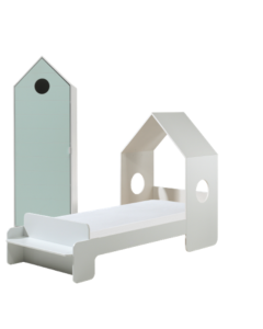 This Casami Combination Consists Of A Bed (90x200) And A Beach House Closet With A Mint Green Door.