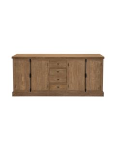 Teak Wooden Dresser 4 Doors And 4 Drawers