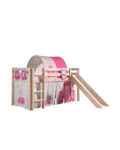 Pino Lot Avec Lit Compact Avec Toboggan Natur, Un Housse, 3 Sachets  Et Un Tunnel Princesse