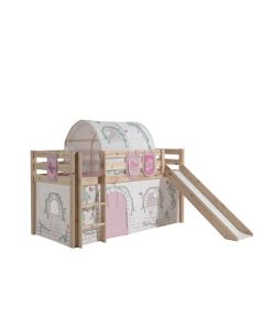 This Pino-combination Contains A Pino Mid Sleeper + Slide Natural  And A Curtain Birdy And A 3 Pockets Birdy And A Tunnel Birdy