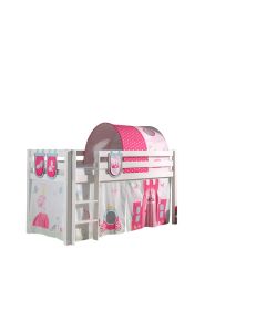 Pino Lot Avec Lit Compact Blanc, Housse Princesse, 3 Sachets Et Un Tunnel Princesse