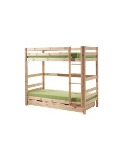 Pino Lot Avec Lit Superposé (180cm) Natur Et 2 Tiroirs Nature