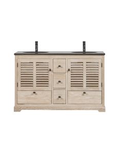 Wash Table 2 Drs 5 Drw Louvered Oak