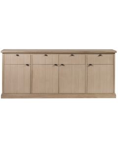 Sideboard In Natural Oak 4 Drawers And 4 Doors