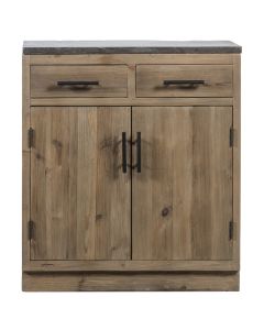 Meuble De Cuisine Pin Nature 2 Portes 2 Tiroirs