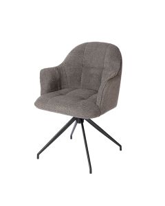 Armchair On Swivel Base, Upholstery Color Taupe - Per 2